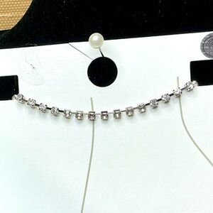Tennis Ankle Bracelet Silver Plated
